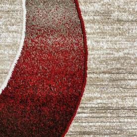 Модерен килим Ирис 582 беж червен