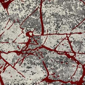 Модерен килим Ирис 272 сив червен