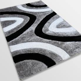 Рошав килим 3 D Soft shaggy 325 grey black