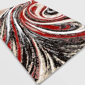 Модерен килим Ирис 291 беж червен