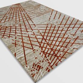 Модерен килим Ирис 899 беж оранж
