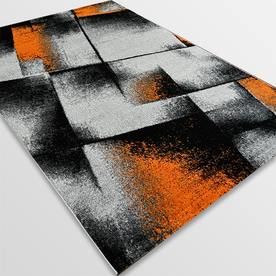 Модерен килим Ирис 596 сив оранж