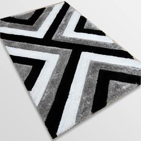 Рошав килим 3 D Soft shaggy 321 grey black