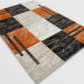 Модерен килим Ирис 976 беж оранж