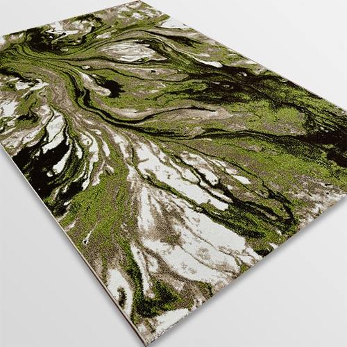 Модерен килим Ирис 591 беж зелен