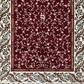 Класически тъкан килим Корона 1878 червен - отблизо 1
