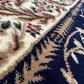 Класически тъкан килим Корона 1878 син - отблизо 2